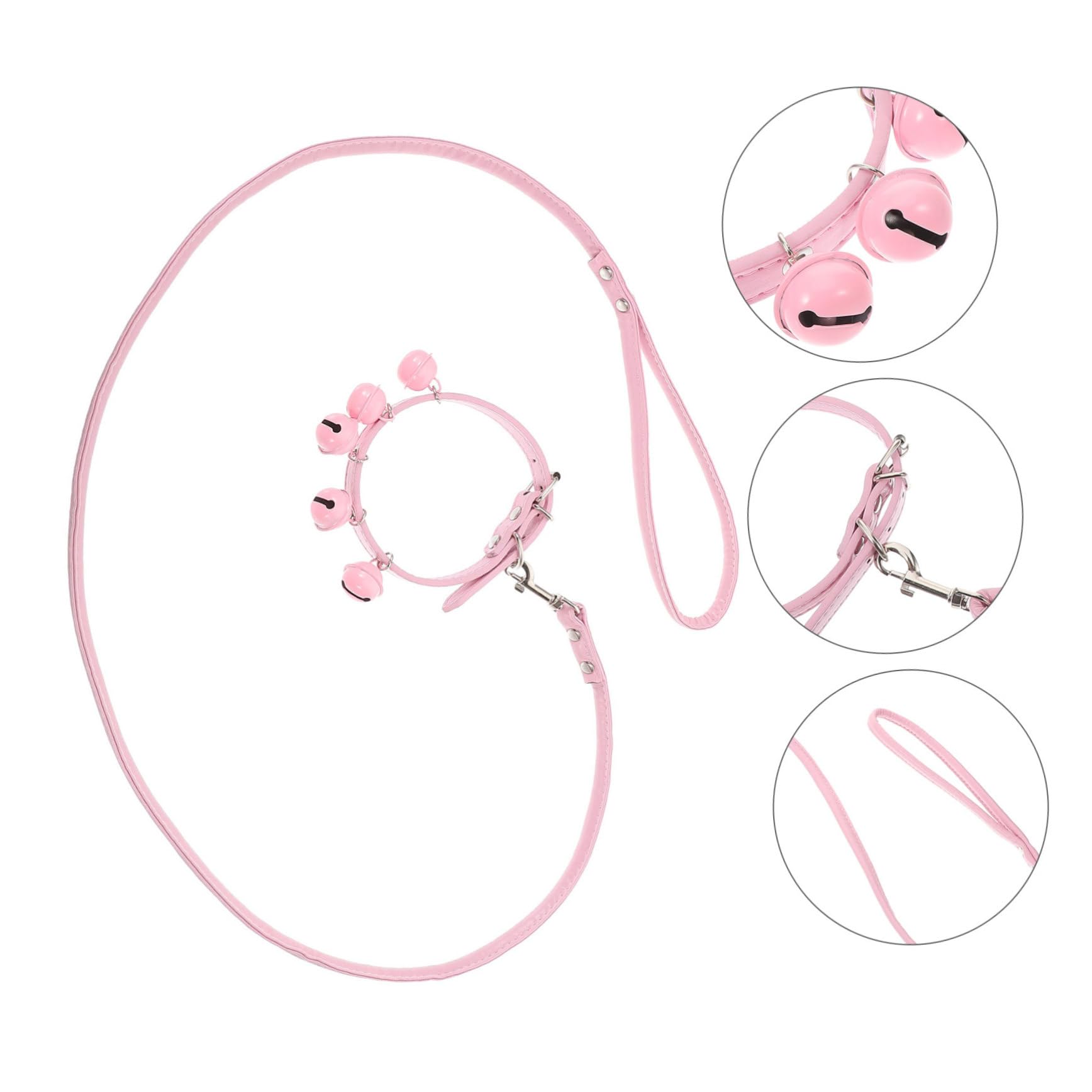 BESPORTBLE Pet Pulling Rope Leash Dog Collar with Bells Practical Collar Strap for (Color Random)