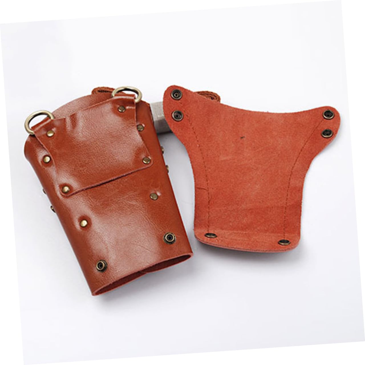 Paquet Banane avec Ceinture Porte-outils en Cuir Marron pour Coiffeurs Étui Ciseaux Coiffure Multifonction Organisation Pratique en Salon de Coiffure