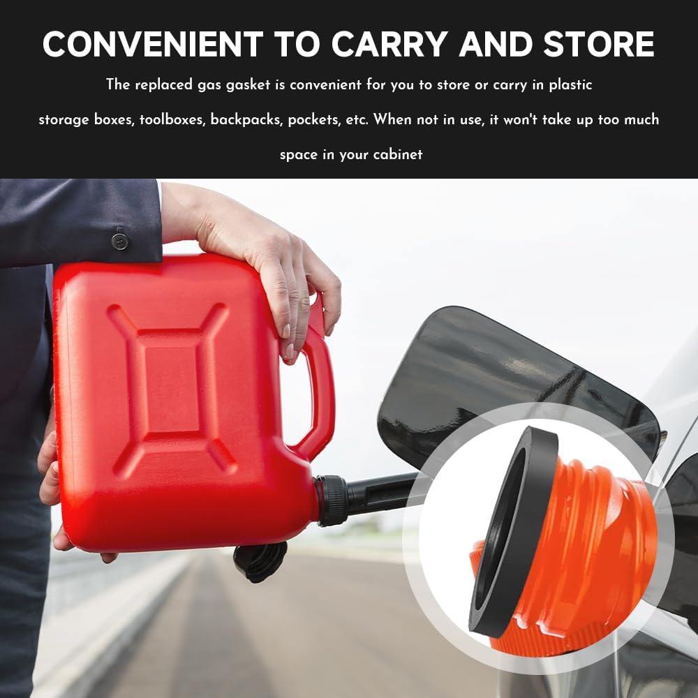 10PCS Replacement Gas Can Spout Gaskets, Sealing Rings Replacement Gas, Rubber Gaskets Washer Seal O Ring, Auto Accessories Rubber Fuel Can Spout Seals Compatible with Most Gas Can Spout