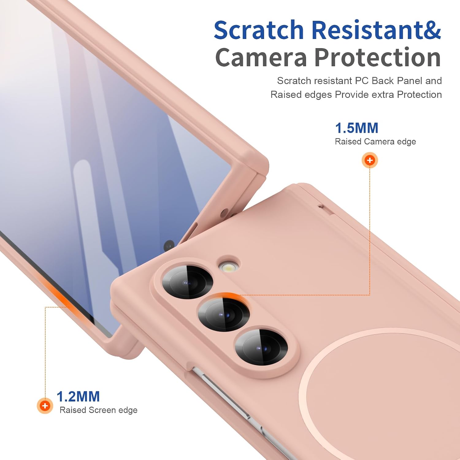 Case for Samsung Galaxy Z Fold 6,Cover for Galaxy Z fold 6 (Pink) image 4