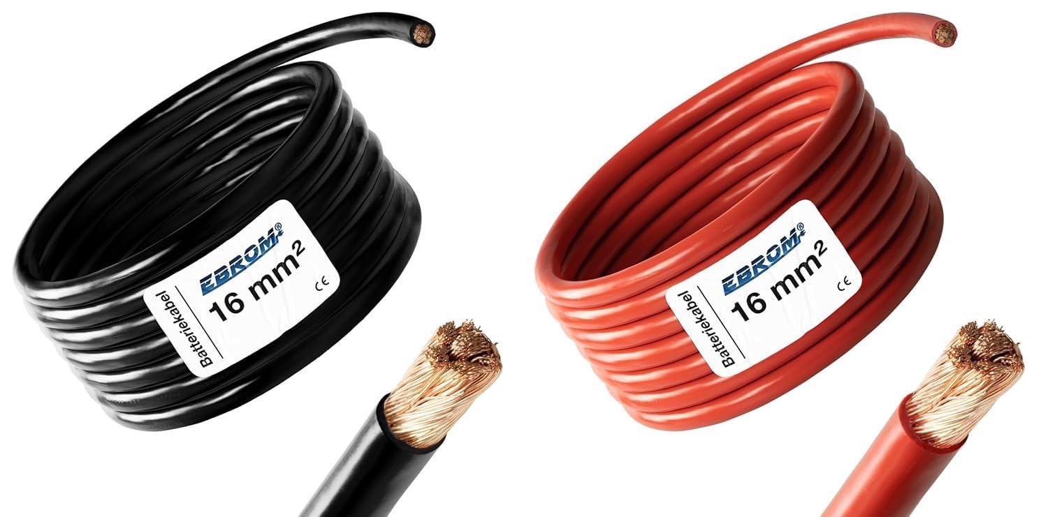 Batteriekabel 2 x 16mm2 schwarz/rot - Cedel