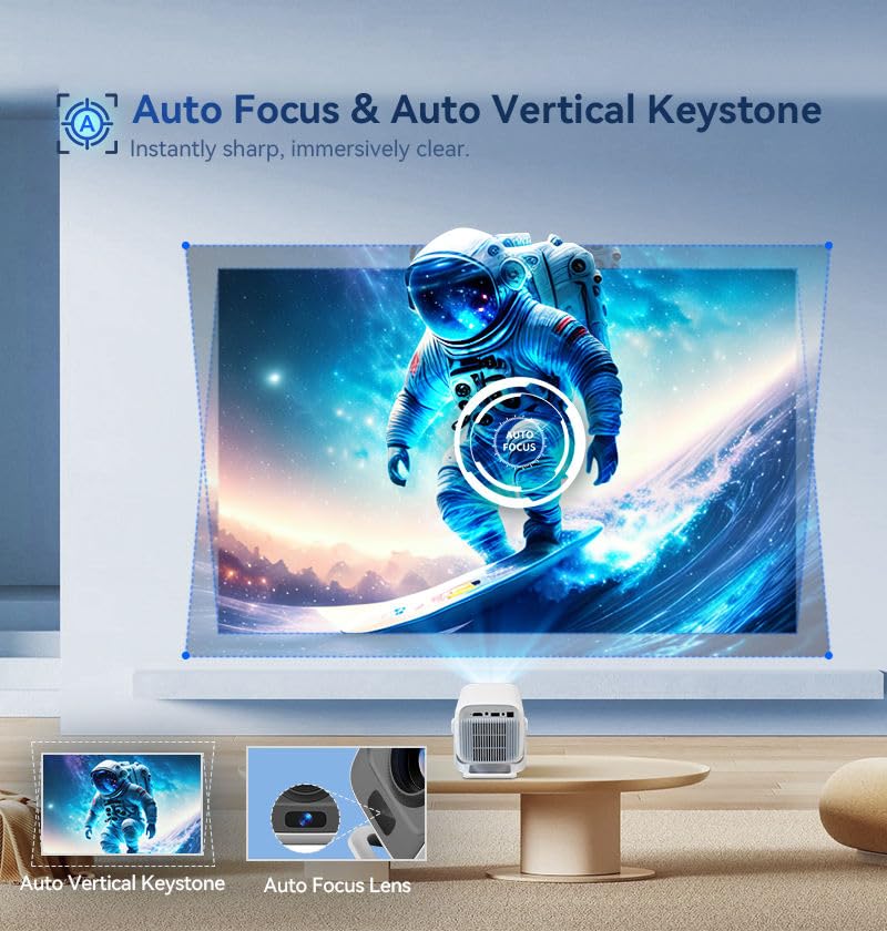 Image of BOSS X900 Pro Smart AI Projector | Native Full HD, 8K Supported | 900 ANSI | Sealed Optical Engine | Auto Focus & AI Keystone | Android 13 | WiFi & Bluetooth | Voice Remote |