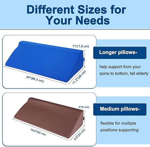 Miniatura 11 de Almohadas de cuña para después de la cirugía, almohada inclinada para úlceras por decúbito de espuma para posicionadores corporales, cojín de úlcera