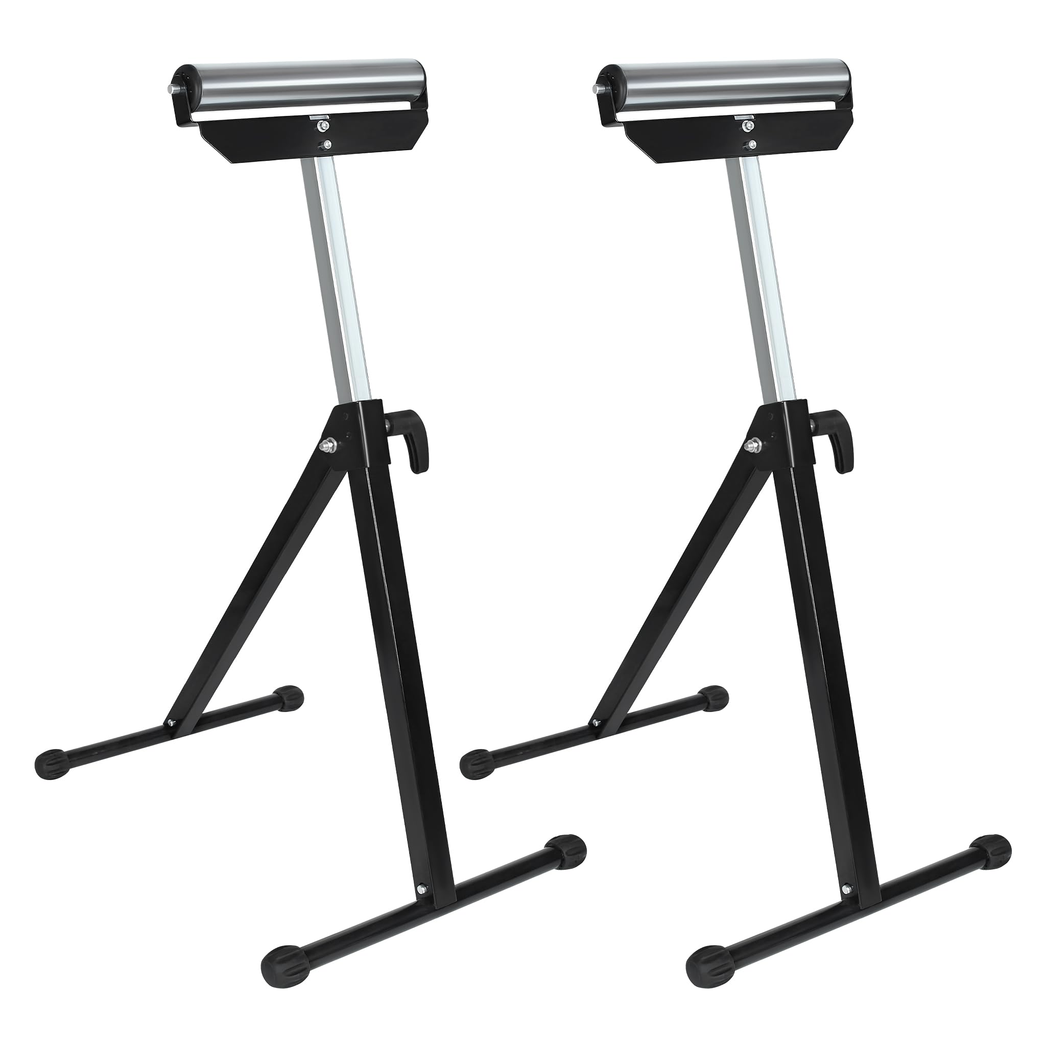 FIVMEN Tréteau à roulettes réglable en hauteur - 2 supports à roulettes de 68 à 107 cm - Avec pieds antidérapants - Charge maximale : 60 kg
