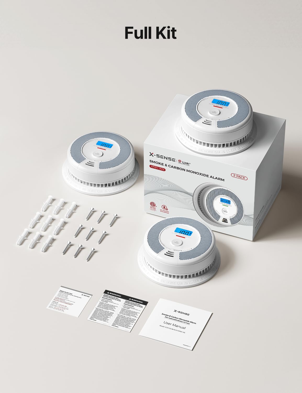 X-Sense 3-Pack Smoke & CO Detectors - Interconnected -9 X-Sense 3-Pack Smoke & CO Detectors - Interconnected -9