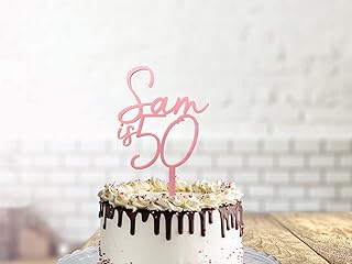 50th Birthday Acrylic Personalised keepsake birthday cake topper. Happy Birthday cake topper. 30th, 40th, 50th cake topper. Customised any age and name. Acrylic