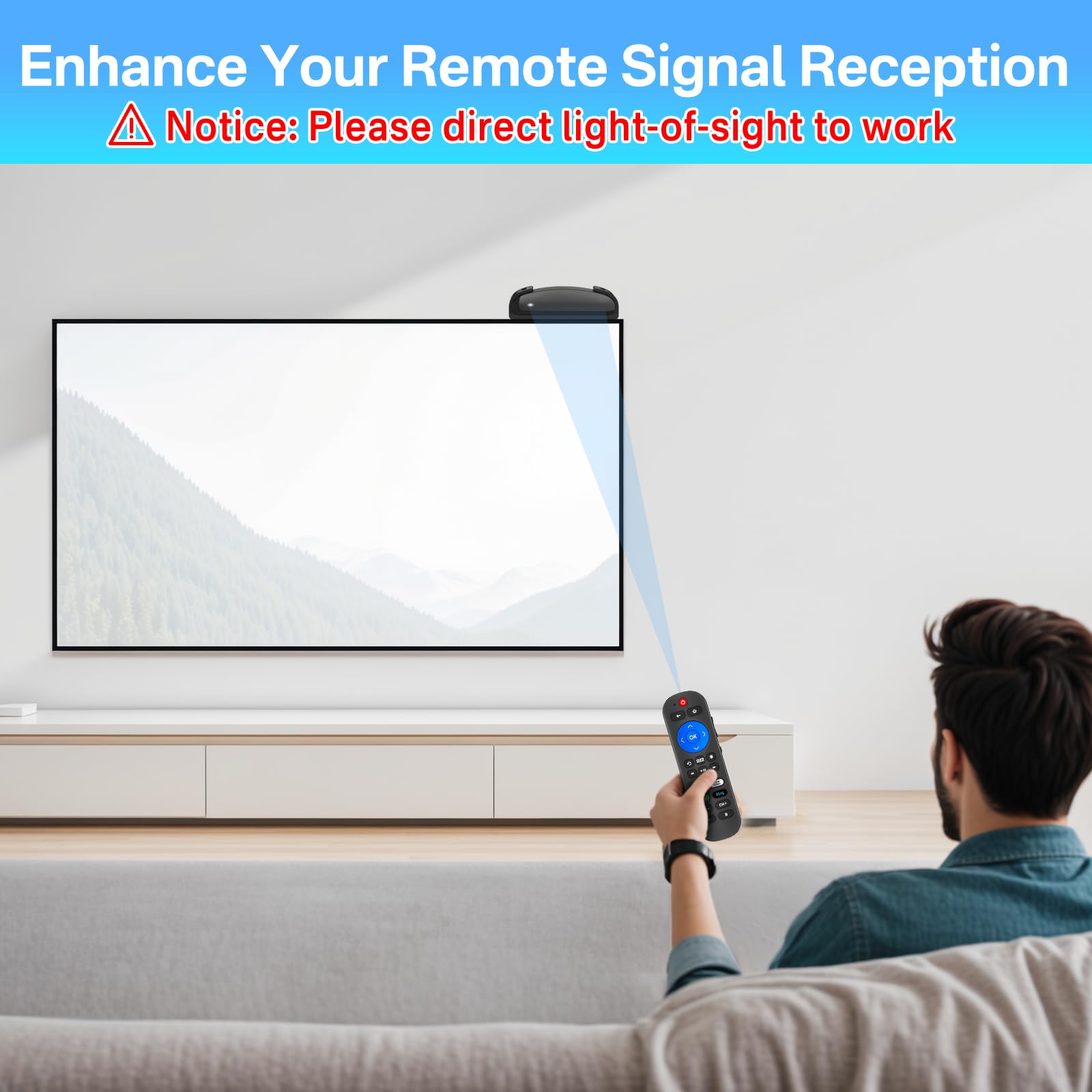 Upgrade Mount for Roku Express 4K, 4K+ Holder for Mounted TV with Remote Holder - Space Saving Streaming Device Mount for Roku Express 4k for Remote Signal Reception