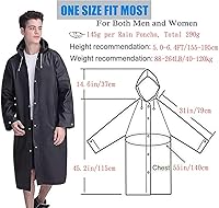 Vista 3 de Poncho de lluvia para adulto, paquete de 2 impermeables reutilizables de emergencia con capucha y cordón
