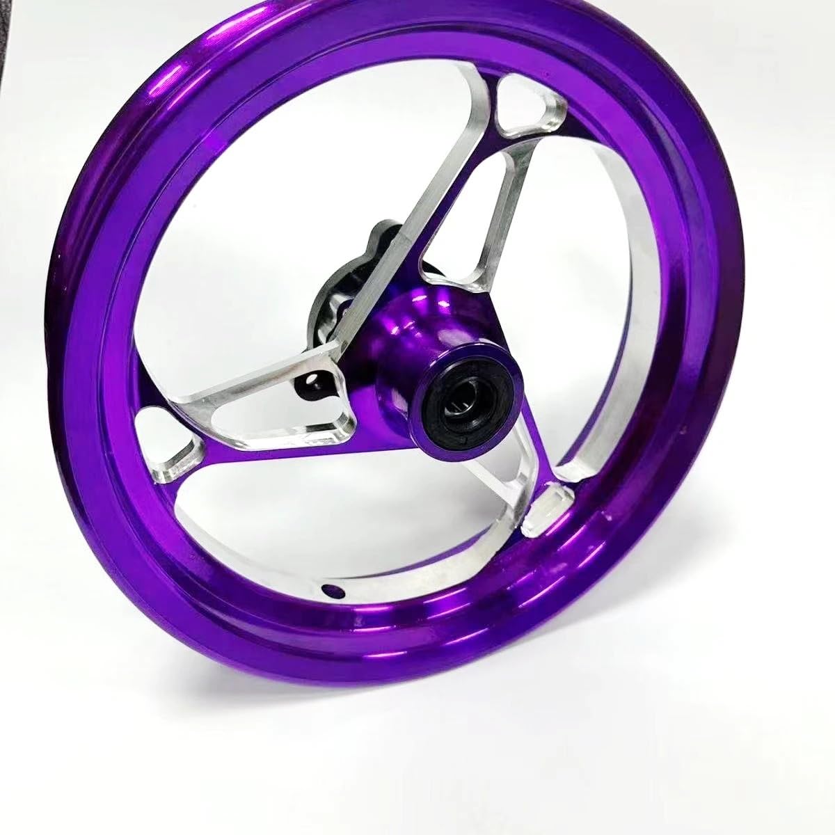 Cerchioni universali per ruote anteriori con mozzo in alluminio CNC per scooter 10 * 2.15J passo 70mm CERCHIO(Silver)