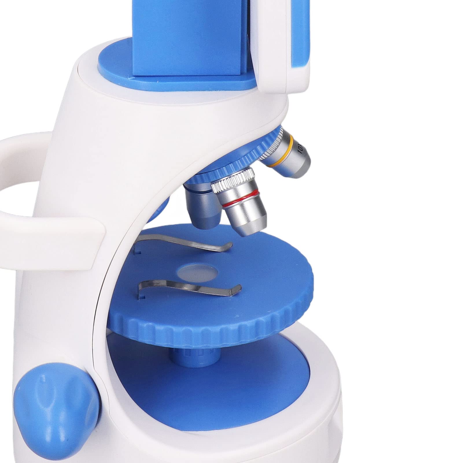 Ejoyous Microscopio Biológico, Microscopio Compuesto óptico ABS 40X 640X con Pantalla LED Luz Ajustable Inclinación de 45 Grados para Niños Estudiantes Exploración Científica en el Aula