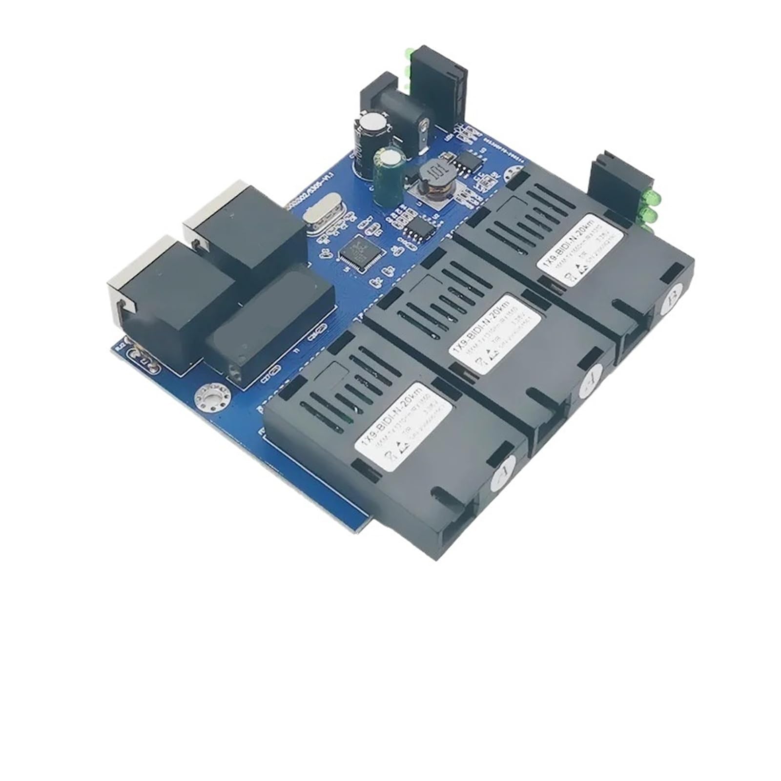 Commutateur/convertisseur Fast Ethernet 3F2E, monomode, 20 km, 2 ports RJ45, 3 fibre optique 10/100 Mbit/s(3PCS PCBA Power)