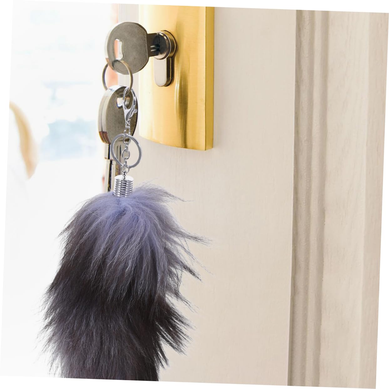 LIFKOME portachiavi a coda portachiavi per chiavi auto ripieno calza catena decorazione casa home decoration decorazioni per appendere chiavi Ciondolo chiave finta pelliccia di volpe