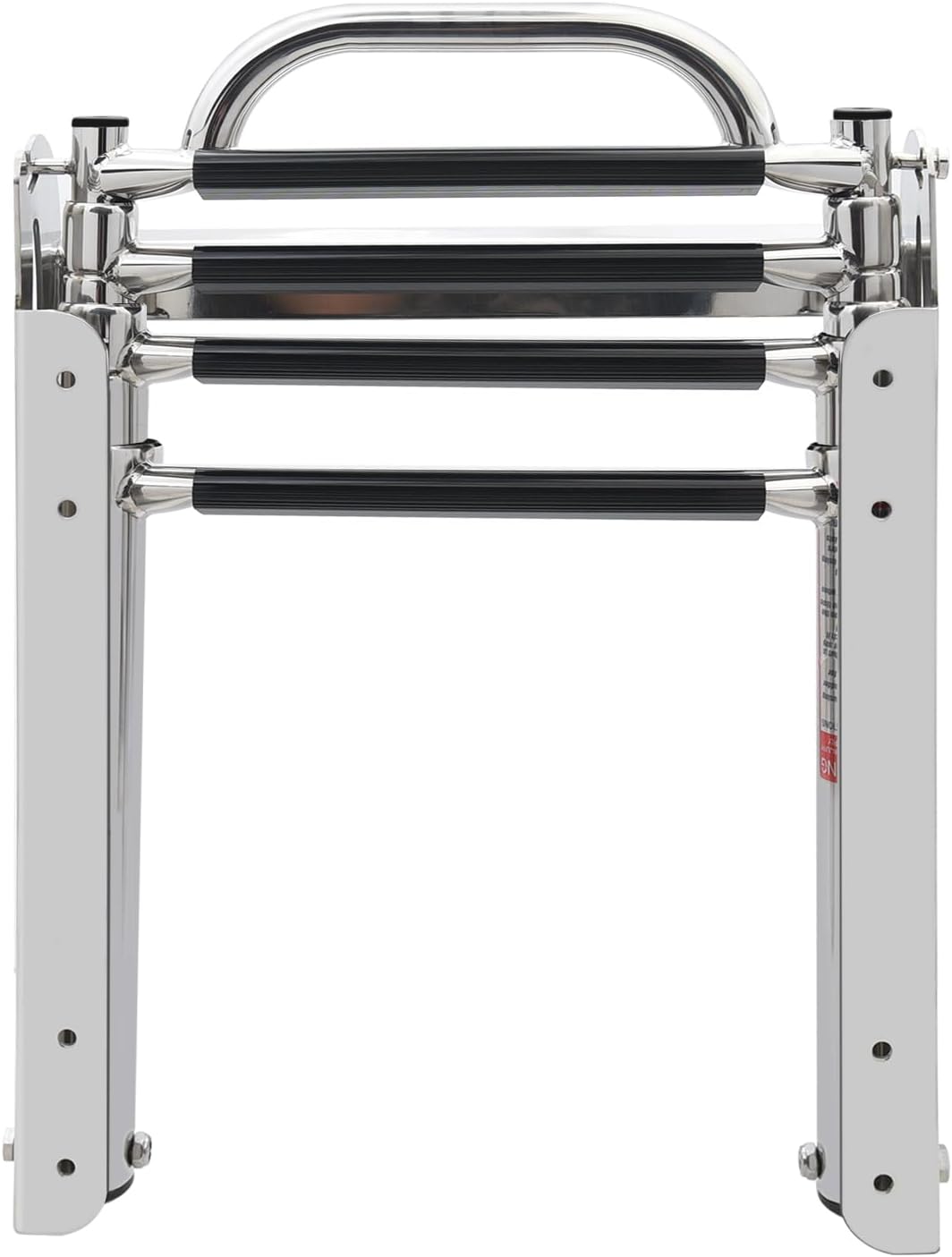 KAOLALI 4 Steps Boat Ladder Stainless Steel Telescopic Ladder Extendable Boat Ladder Marine Pontoon Boat Ladder Folding Boarding Swimming Ladders for Marina Yachts Pool Ladder 120 cm Load Capacity 180