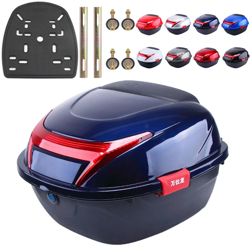 TRESKO® Bauletto XXL Per Scooter E Moto - Top Case Da 48L Universale, Porta Due Caschi, Impermeabile - Foto 3