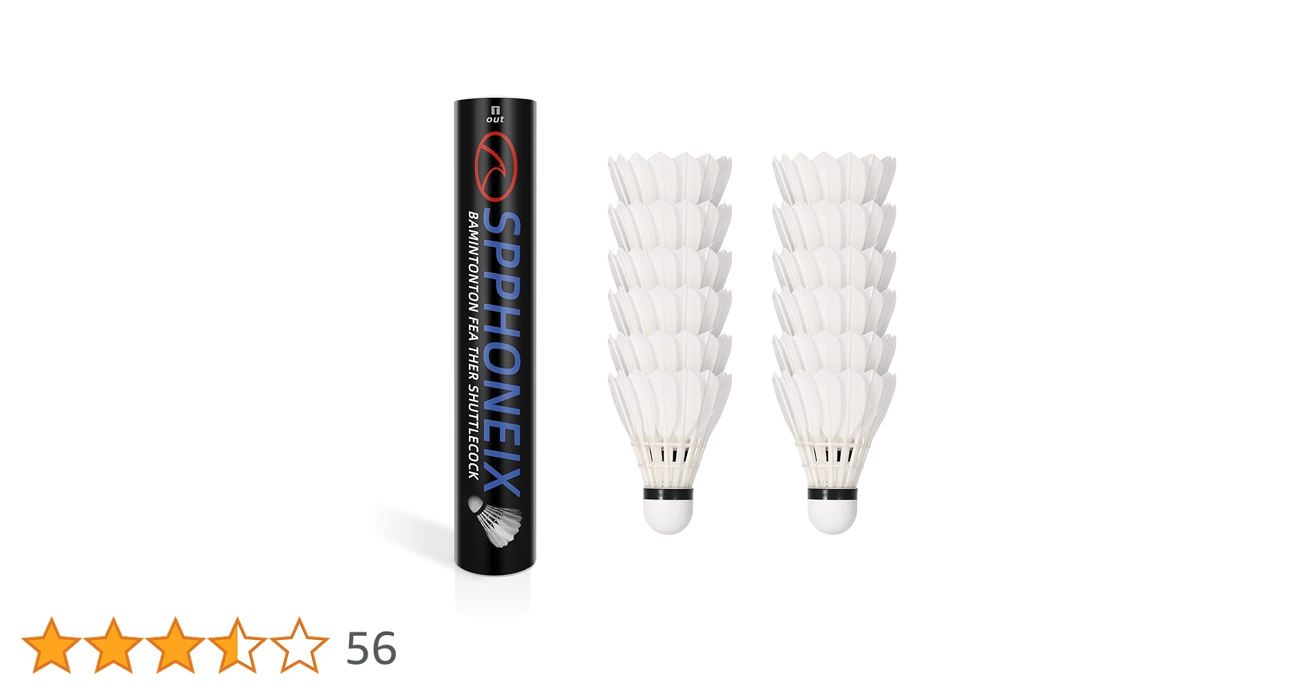 SP-PHONEIX Sp910 バドミントンフシャトルコック 5 61AjcfYUanL.jpg_BO30,255,255,