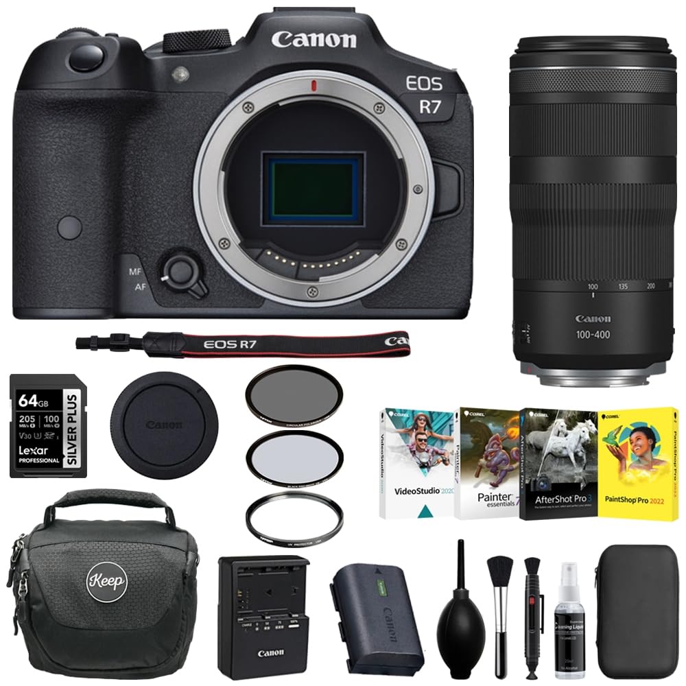Canon EOS R7 レンズキット + RF100-400mm セット Amazon.com : Canon EOS R7 Mirrorless Camera with Canon RF 100
