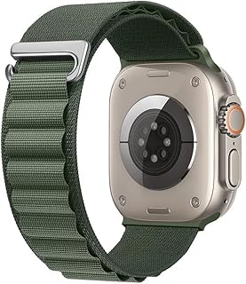 سوار تريل الباين لوب لساعة آبل الترا / الترا 2 / السلسلة 10 / 9 / 8 / 7 / 6 / 5 / 4 متوفر بمقاسات 49 ملم و45 ملم و44 ملم و42 ملم مزود بمشبك قابل للتعديل من اروز