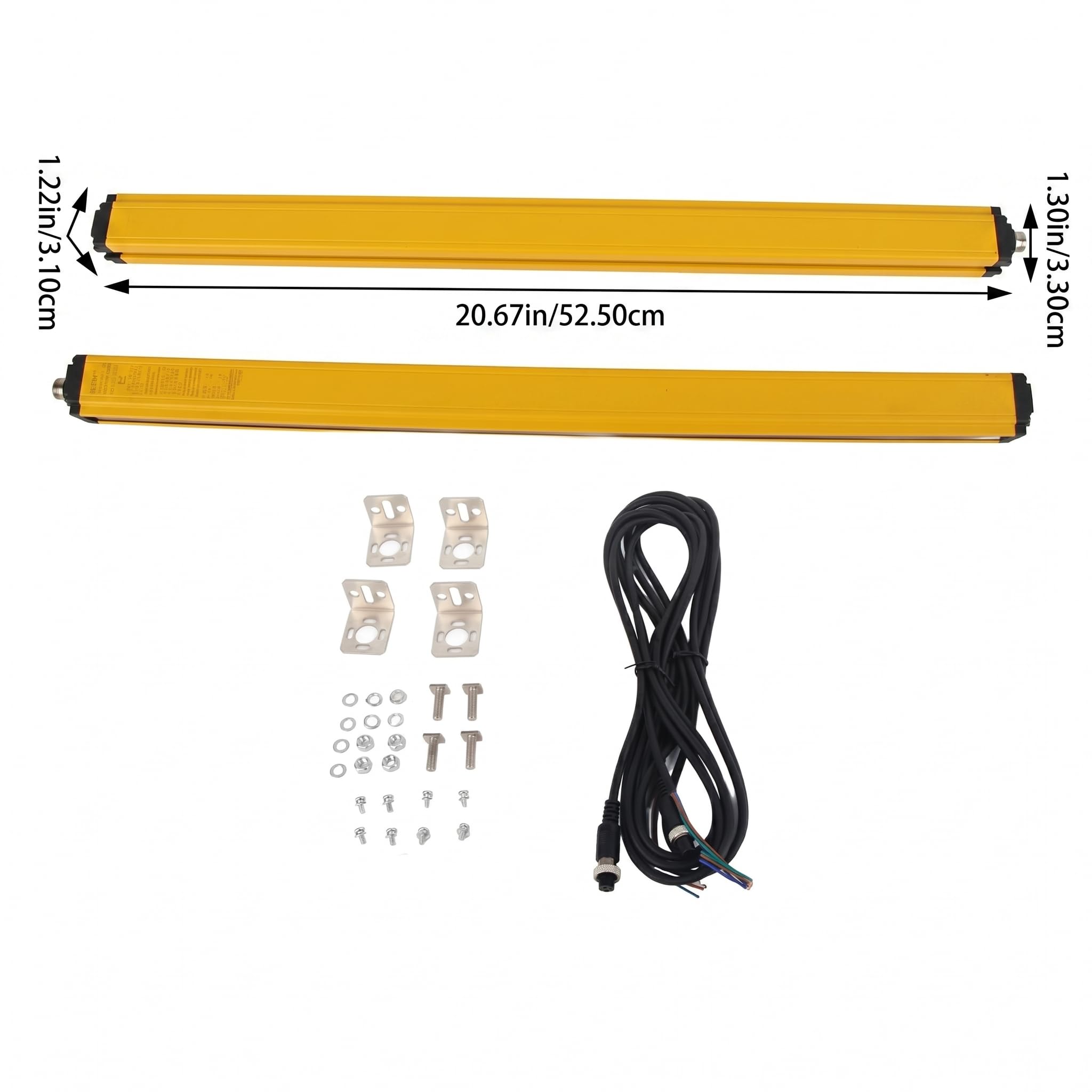 Sensore fotoelettrico a barriera di sicurezza, 12 fasci, NPN/NC, 10-30 VDC, grado di protezione IP65, modello BEM1240-A-440NB