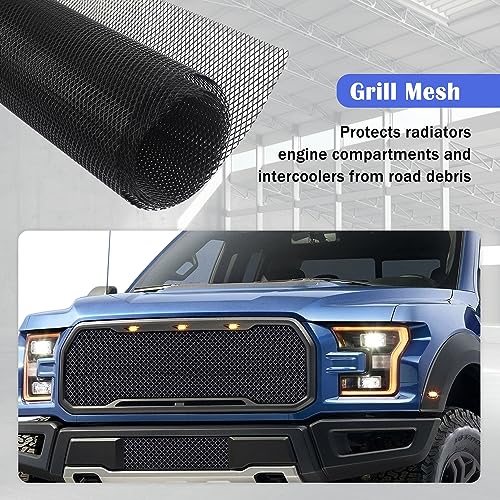 Trimmable Car Grill Mesh,Premium Aluminum Alloy Automotive Grilles,Universal Mesh Grill Insert Fits for Front Bumper,Hood Air Vents Spoiler,Practical Car Accessories Exterior (3 * 6mm) - Image 4