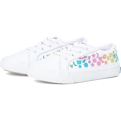 Женские кроссовки Keds Kids Jumpkick Elastic Stud Foil (Toddler) white/rainbow