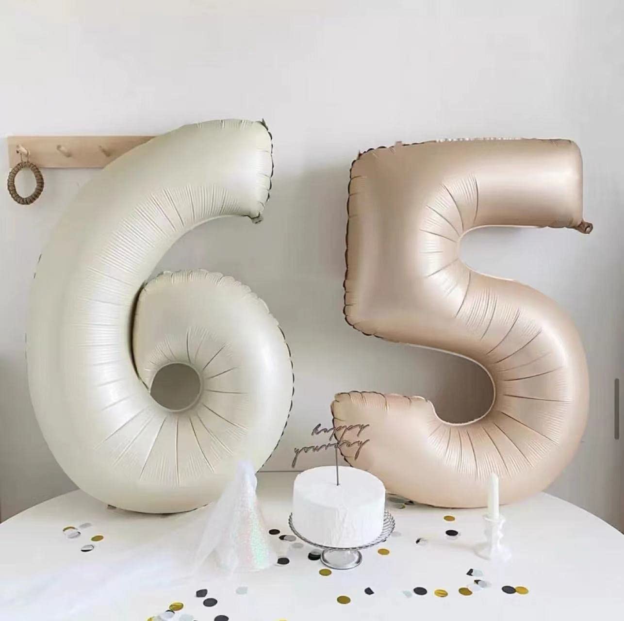 Red 0 balloon 40 Inch Giant Helium Foil Number 0 to 9 Red Balloon Birthday Wedding Party Digital Decorations (Number 0) — view 567