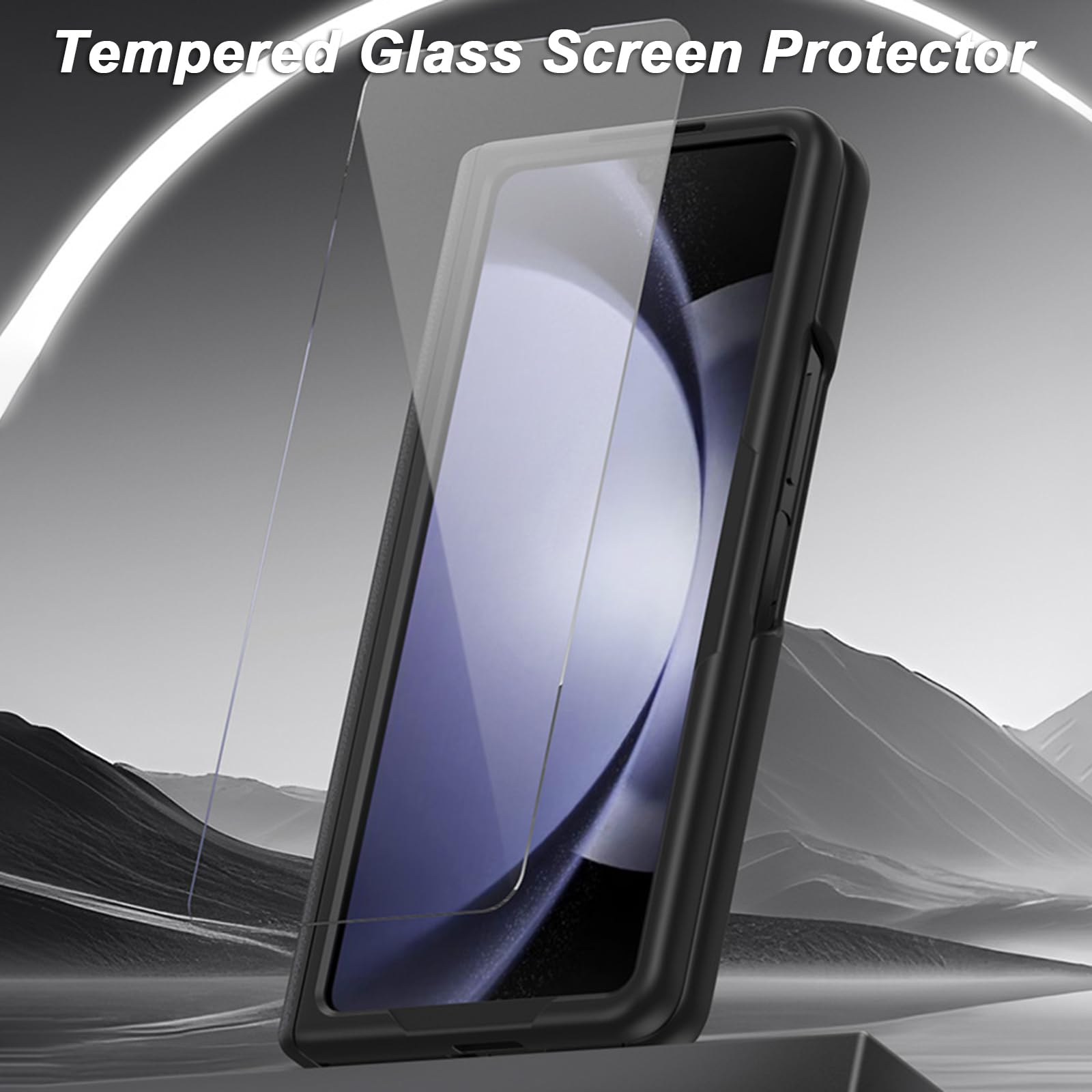 Lederhülle für Samsung Galaxy Z Fold 8 Ultra, mit Metall Objektiv Rahmen | All-inclusive Glas Bildschirm Scharnier Schutzhülle mit Handschlaufe Ständer Handyhülle,Weiß,Fold 8 Ultra