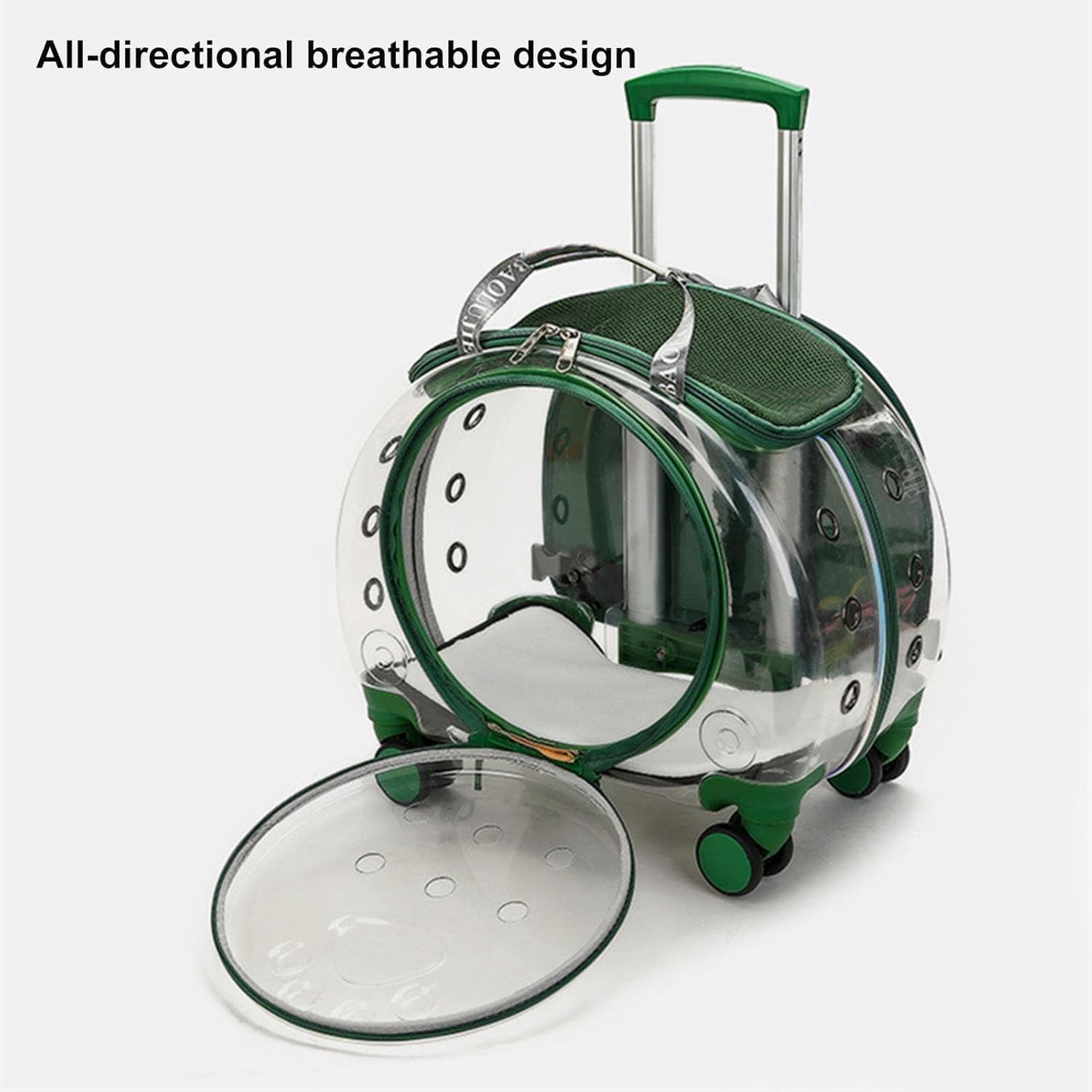 Bolsa de lona para mascotas con agujeros de ventilación, arnés para mascotas, arnés rodante, bolsa de lona transparente con ventana, carro de bebé para perros pequeños, jaula para gatos con ruedas