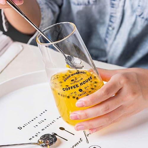 Vista 37 de Rainbow - Cucharas de té reutilizables de acero inoxidable y cucharas para revolver, juego de 4, café, mezcla, azúcar, postre, pastel, cucharas