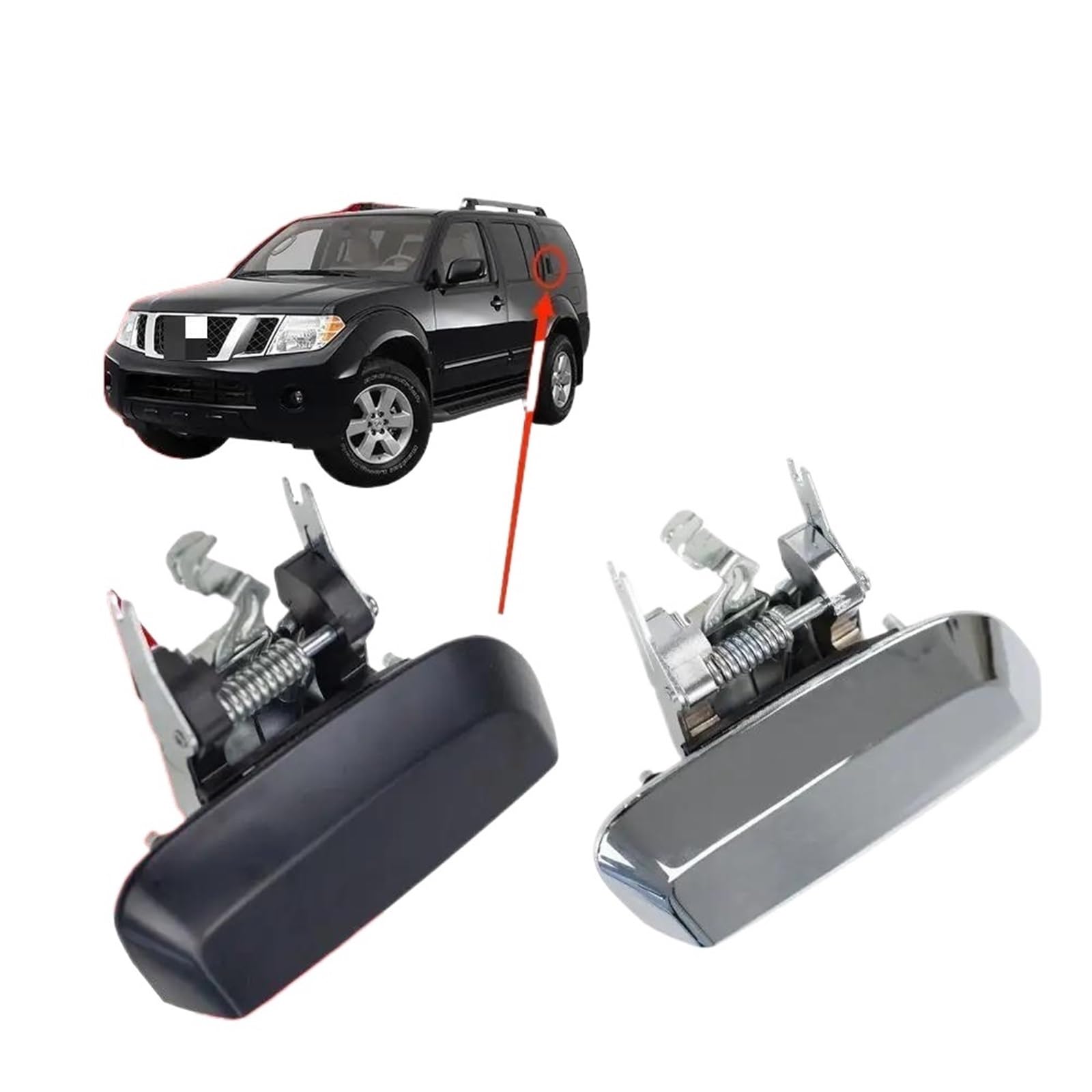 SG Store Außentürgriff Für Nissan Pathfinder R51 - Hinten Links Schwarz 82607EA502