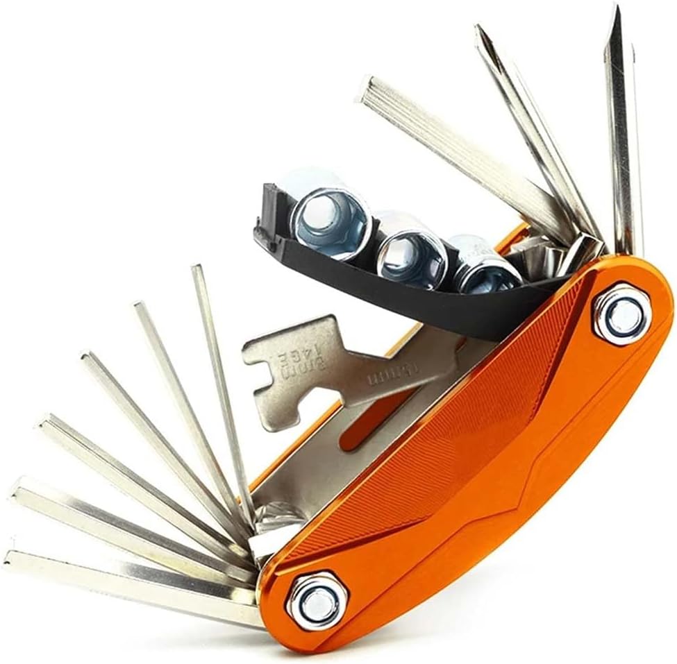 Motorcycle Multi Tool Multitool Screwdriver Screwd for Suzuki Hayabusa 2000-2026, New Motorcycle CNC Aluminum Accessories Tool Repair Screwdriver Set,F/Orange