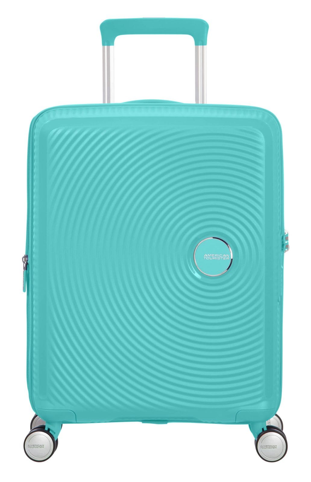 American Tourister Soundbox - Trolley S Espandibile Bagaglio a Mano, 55 cm, 35.5/41 L, Blu (Poolside Blue)