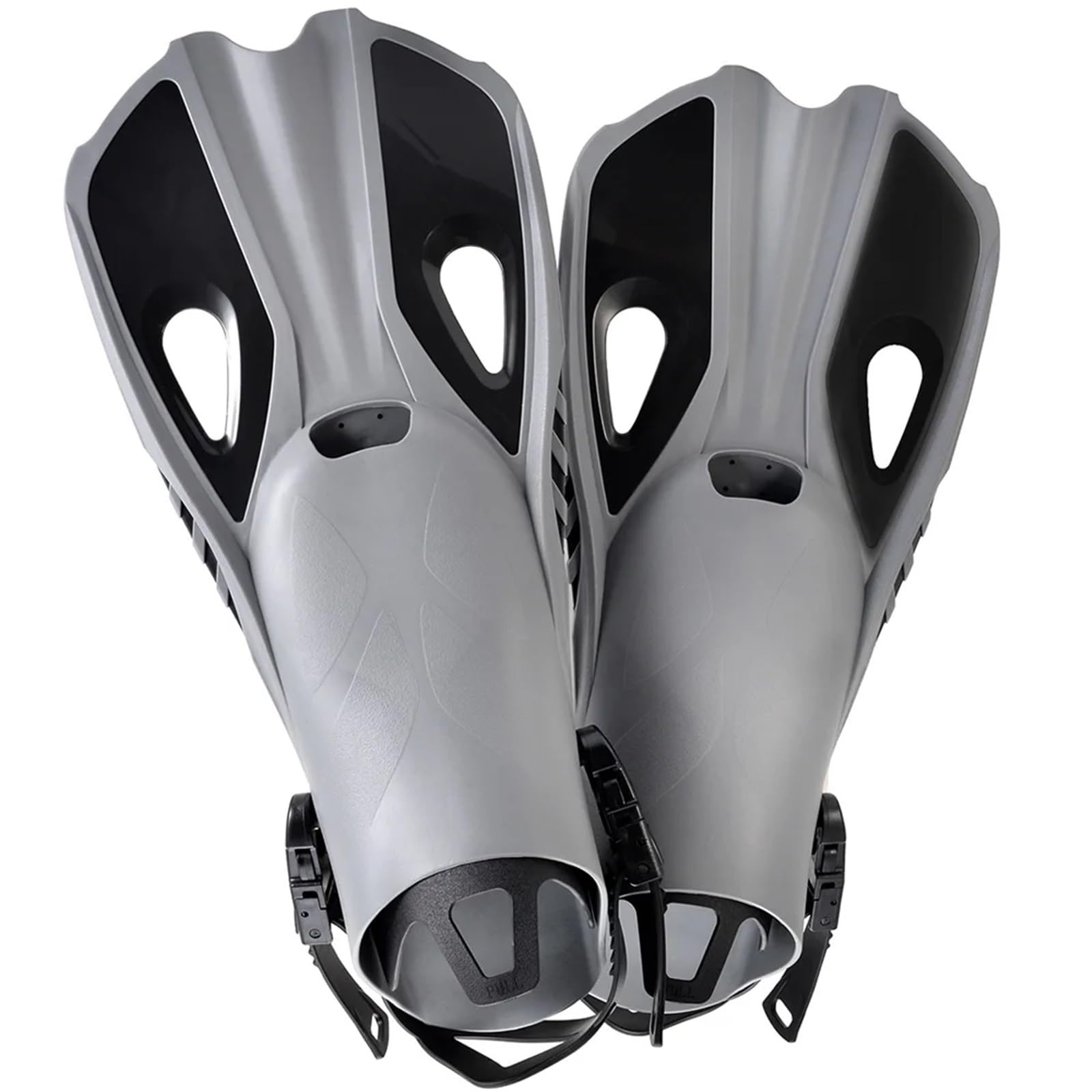 Aletas Buceo Aletas de Snorkel Aletas de natación Zapatos de Buceo Cortos Ranas de Pato Ajustables de Silicona Tamaño de Viaje Talón Abierto Adulto