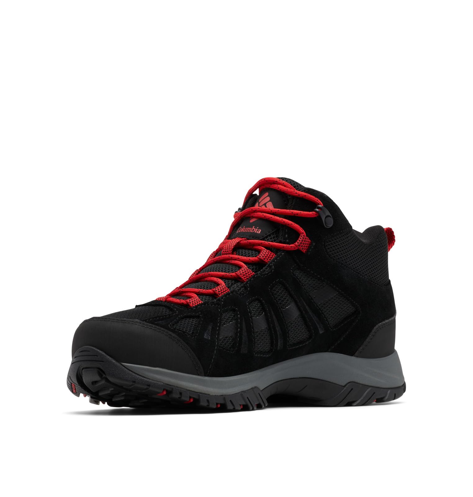Columbia REDMOND III MID WATERPROOF Chaussures Montantes De Randonnée Et Trekking imperméables Homme, Noir (Black x Mountain Red), 42 EU