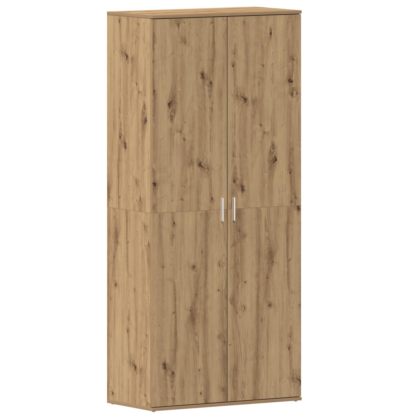 Szafa na buty Artisan dąb 80 x 39 x 180 cm, materiał drewnopochodny z 5 półkami i 2 drzwiczkami do przechowywania i wytrzymała konstrukcja