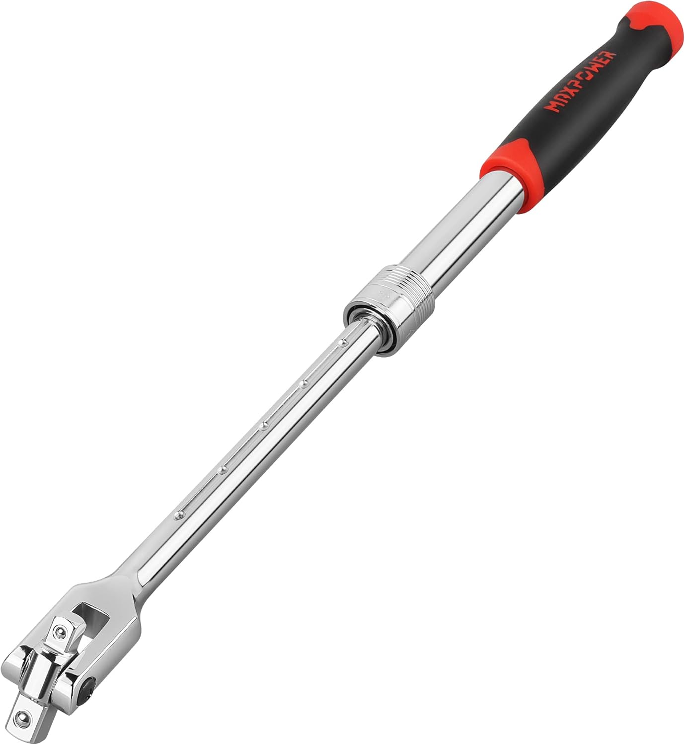 Extendable Breaker Bar, MAXPOWER Telescopic Breaker Bar 360°Flex Head