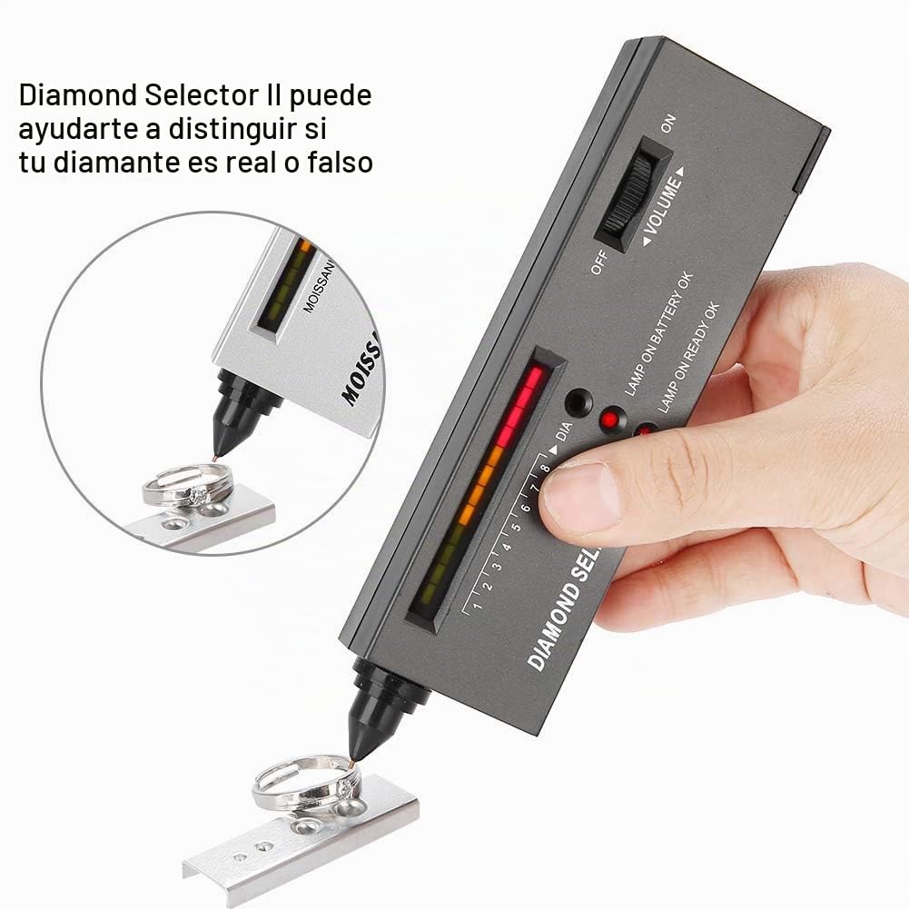 Kit de Prueba de Oro, Máquina de Prueba de Oro Liviana Herramientas de Prueba Probador de Diamante de Volumen Pequeño con una Bolsa de PU para Joyería Prueba de Moissanita de Diamante