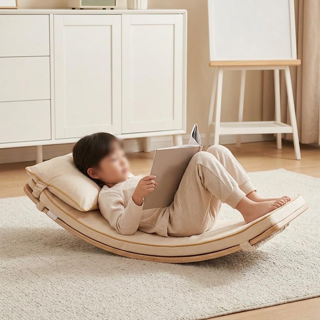 Board Curva de Madera, para Niños y Rehabilitación, Mejora tabilidad y Propiocepción, Uso Interior