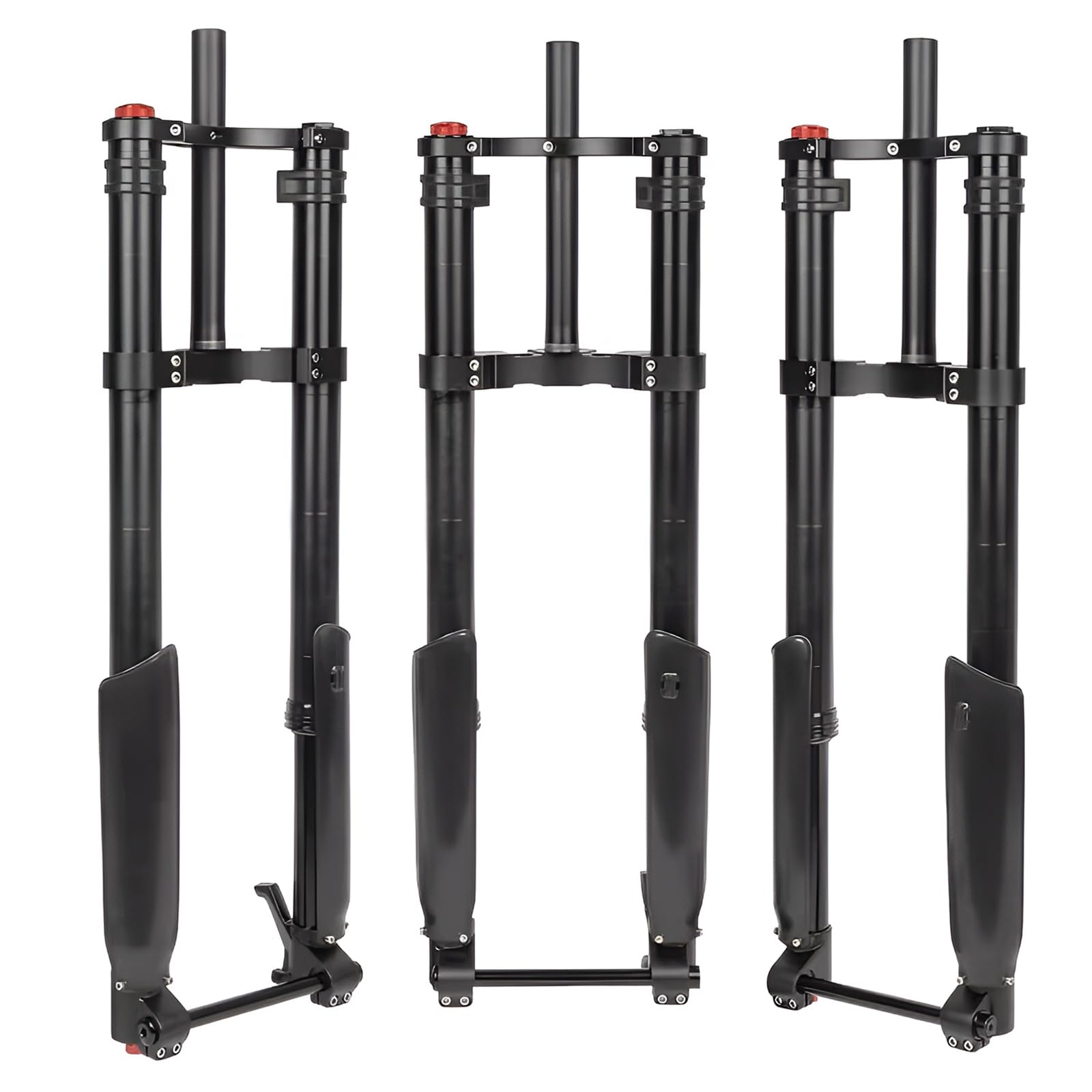 WIQUYBML E-Bike Suspension Fork 26 * 5.0 Tire Fat Bike Inverted Thru Axle 15 150mm Travel 180mm Double Shoulder Front Rebound Adjustable