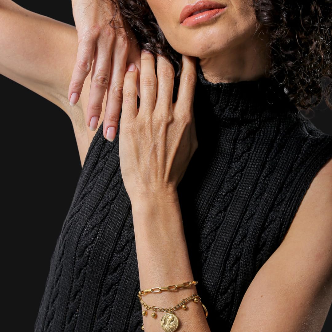 Pulseira Feminina São Bento Banhada a Ouro 18K em Aço Cirúrgico 316L, Ajustável, Proteção Espiritual, Fé Cristã, Afasta Energias Negativas e Inveja, Semijoia de Luxo – Acompanha… em promoção! Veja a oferta e mais achadinhos de Bijuterias 8 Hoje é o melhor dia para comprar Pulseira Feminina São Bento Banhada a Ouro 18K em Aço Cirúrgico 316L, Ajustável, Proteção Espiritual, Fé Cristã, Afasta Energias Negativas e Inveja, Semijoia de Luxo – Acompanha… com aquele preço maroto! Promoção! Aproveite a oferta! 8