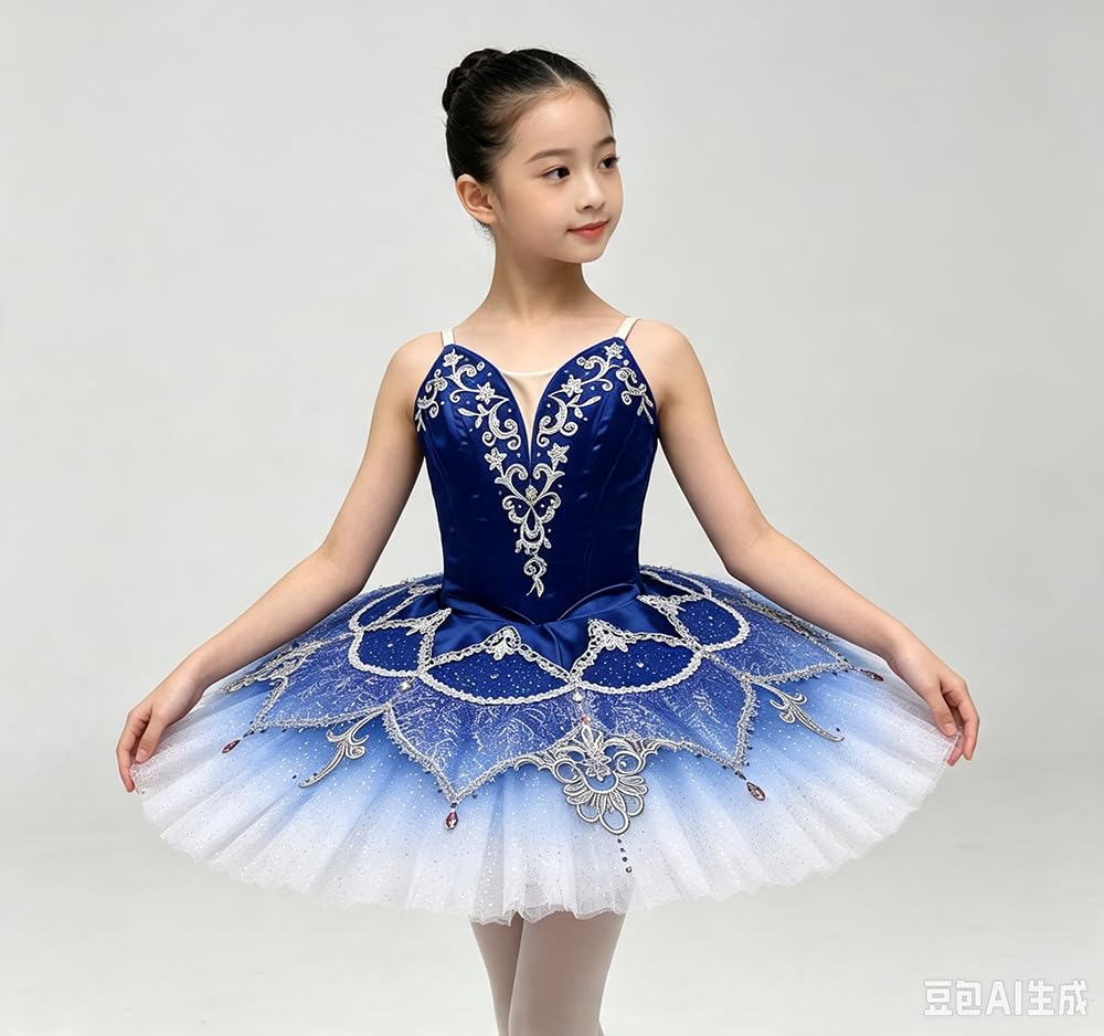 OTMYIGO Vestido tutú de Ballet para niñas pequeñas con Disfraz de Princesa Bailarina