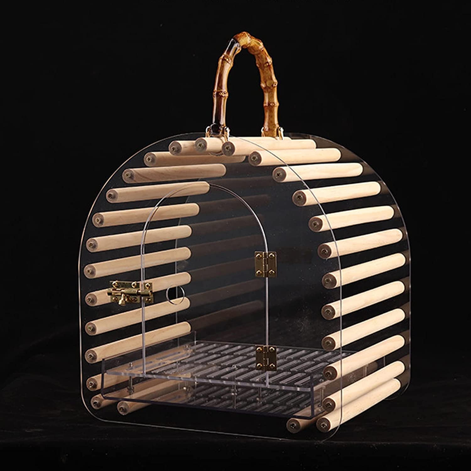 Jaula para pájaros, Jaula para pájaros, jaulas para pájaros, transportines Sencillos y duraderos, Jaula portátil Transparente, Estuche de Transporte para Mascotas pequeñas, Creativo