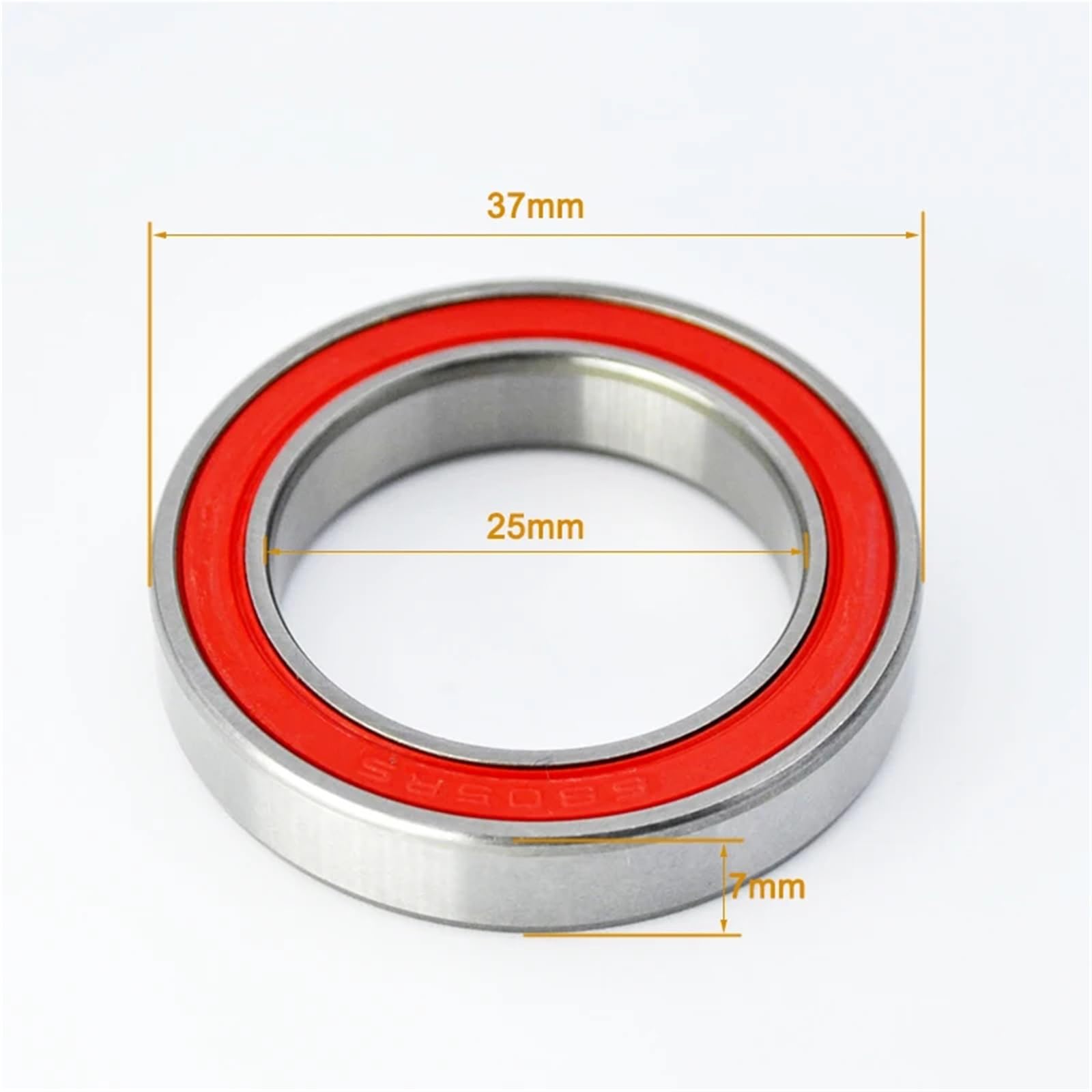 Rodamiento híbrido cerámico 6805 2RS de 25 x 37 x 7 mm, 6805RS DDU de 25 mm de diámetro interior, rodamientos de bolas de mantenimiento finos (1/10 unidades)(10Pcs)