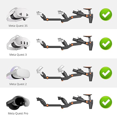 Miniatura 4 de VR Gunstock para Meta Quest 2 Quest 3 Quest 3S Quest Pro - Accesorios de control de juegos FPS ajustables con fijación magnética rápida almohadilla