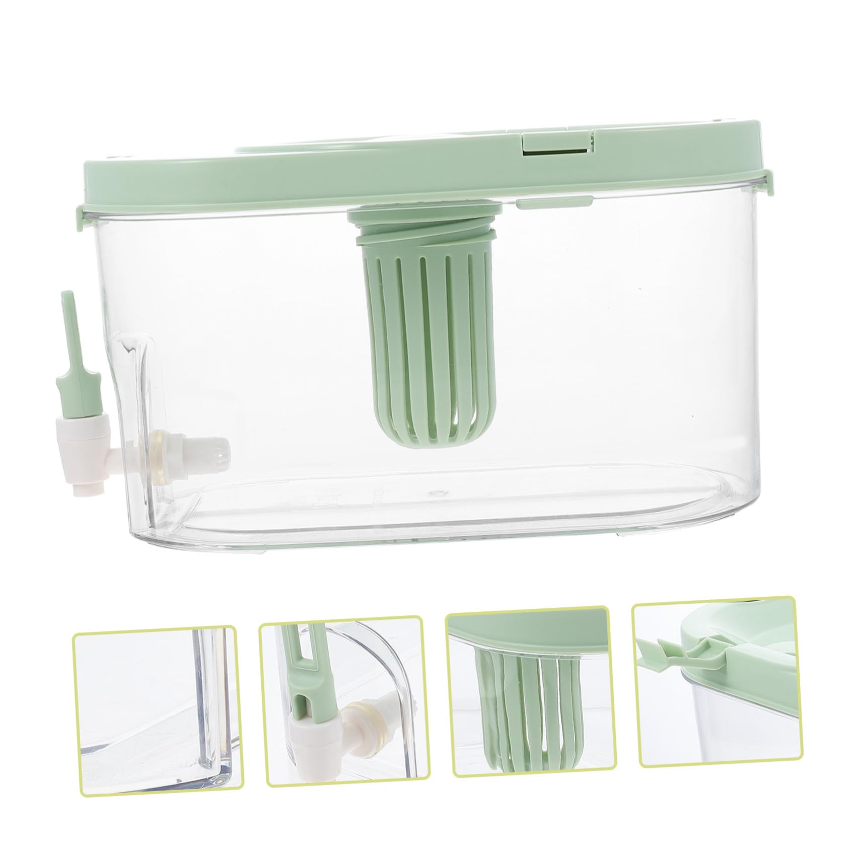 Distributeur de Boissons Froides 4l Résistant aux Différences de Température en Polypropylène Robinet Anti-obstruction pour Restaurant et Fête