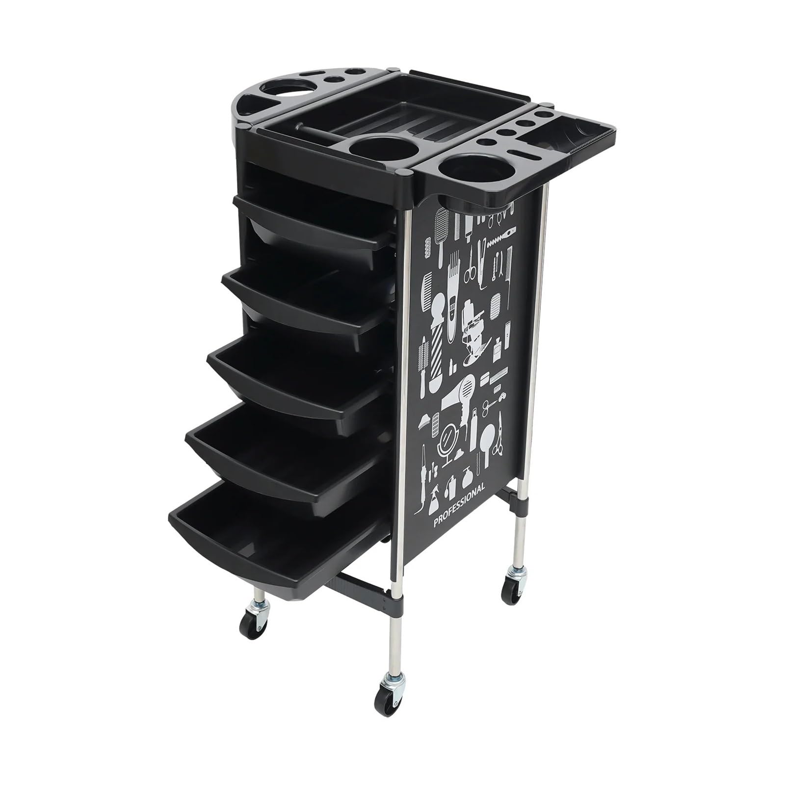 Salon Trolley Salon Barber Hairdressing Trolley Hair Colouring Spa Cart Rolling