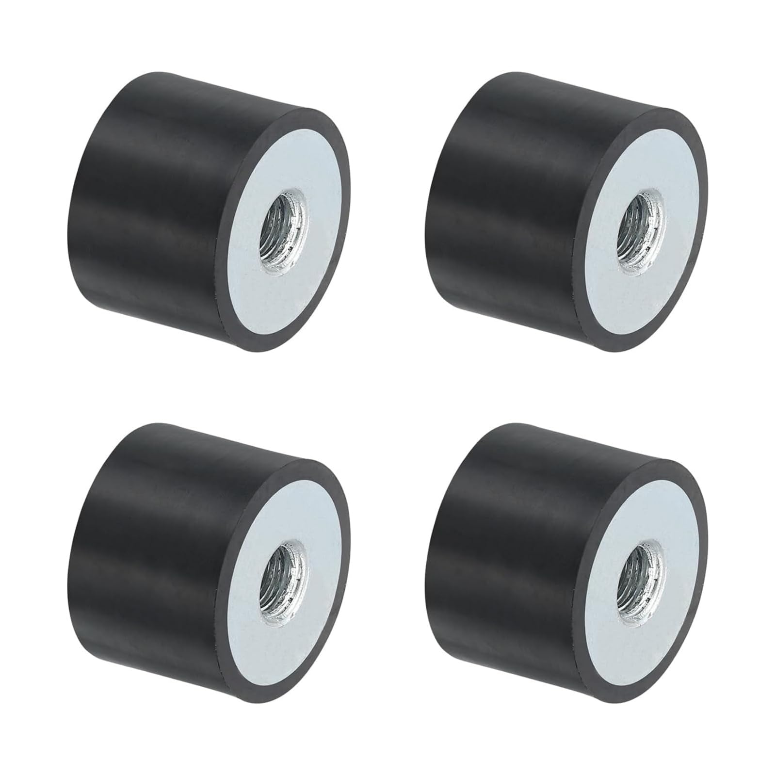 4 Stück Gummifüße DD M6-25x25 mm Drahtweiblich Gummifeder, V