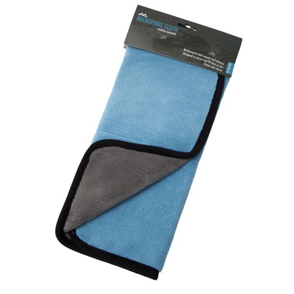 JVL Car Bike Care Cleaning Range Luxury Microfibre Cloth, Teal and Grey, 40 x 0.5 x 30 cm