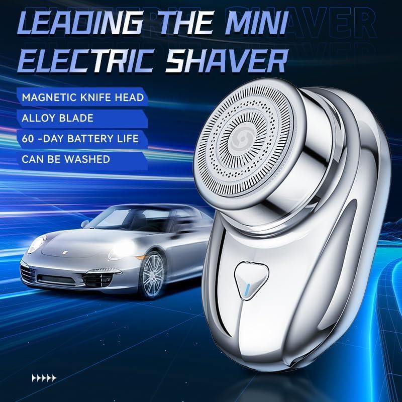 Miniatura 3 de Mini maquinilla de afeitar portátil, maquinilla de afeitar eléctrica impermeable, carga tipo C dura hasta 60 días, afeitadora eléctrica de viaje,