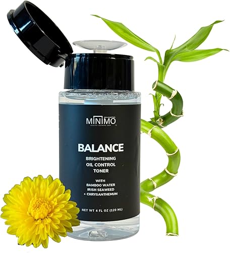 Minimo Balance Skin Brightening + Oil Control Tónico facial diario – Hidrata y desintoxica el tono de la piel e incluso el tono de piel – con