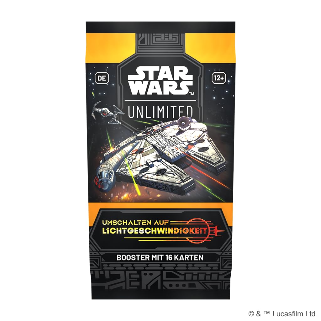 Star Wars Unlimited - Umschalten auf Lichtgeschwindigkeit - Booster Display Box (24 Booster Packs pro Display) - Deutsch - mit LMS Trading Grußkarte